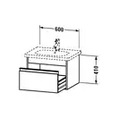 Тумба под умывальник Duravit D-code 60 см, матовый белый + раковина с 1 отв. 65 см + сифон, белый (KT006201818) фото 2 Aquada.com.ua