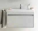 DURAVIT Тумба под умывальник 100 см, матовый белый + раковина с 1 отв. 105 см + сифон, белый (KT66681818111) фото 2 Aquada.com.ua