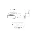 DURAVIT Тумба под умывальник 100 см, матовый белый + раковина с 1 отв. 105 см + сифон, белый (KT66681818111) фото 3 Aquada.com.ua