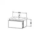 Тумба для раковины подвесная 820х481 мм Duravit L-cube дуб брашированный (LC614712) фото 2 Aquada.com.ua