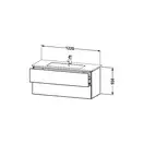 Тумба Duravit L-Cube 1220 х 550 мм + раковина Duravit ME by Starck 1230 х 490 мм (LC6243/18 + 2336120000) фото 2 Aquada.com.ua