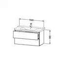 Тумба для раковины подвесная 1020x481 мм Duravit L-cube орех брашированный (LC625069) фото 2 Aquada.com.ua