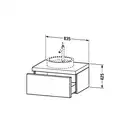 DURAVIT Тумбочка подвесная Starck furniture 835 x 565 черный глянец (S1 9526 4040) фото 2 Aquada.com.ua