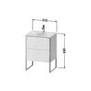 Комплект мебели тумба с раковиной Duravit XSquare 81 х 47,8 см (XS452202222+23446300001) фото 3 Aquada.com.ua