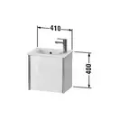 Тумба подвесная под раковину Duravit XViu 41 x 29 см, белый матовый (XV4024LB118) фото 3 Aquada.com.ua