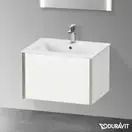Тумба подвесная под раковину Duravit XViu 61 x 48 см, белый матовый (XV40250B118) фото 2 Aquada.com.ua