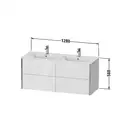 Тумба подвесная под раковину Duravit XViu 128 x 48 см белый матовый (XV41290B118) фото 3 Aquada.com.ua