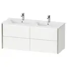 Комплект мебели тумба подвесная с двойной раковиной Duravit XViu 128 х 48 см, белый глянцевый (XV41290B122+2336130000) фото 1 Aquada.com.ua