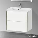 Тумба подвесная под раковину Duravit XViu 61 x 39 см, белый матовый (XV41780B118) фото 2 Aquada.com.ua