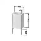 Тумба напольная под раковину Duravit XViu 41 x 29 см, белый матовый (XV4480LB118) фото 3 Aquada.com.ua