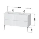 Тумба напольная под раковину Duravit XViu 128 x 48 см, белый матовый (XV44850B118) фото 3 Aquada.com.ua