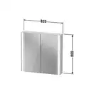 Зеркальный шкафчик с LED подсветкой Duravit XViu 82 х 15,6 х h80 см, версия «sensor» (XV71320B1B1) фото 3 Aquada.com.ua