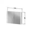 Зеркальный шкафчик с LED подсветкой Duravit XViu 102 х 15,6 х h80 см, версия «sensor» (XV71330B1B1) фото 3 Aquada.com.ua