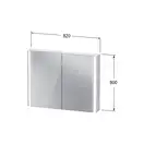 Зеркальный шкафчик с LED подсветкой Duravit XViu 82 х 15,6 х h80 см, версия «icon» (XV71420B1B1) фото 3 Aquada.com.ua
