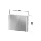 Зеркальный шкафчик с LED подсветкой Duravit XViu 102 х 15,6 х h80 см, версия «icon» (XV71430B1B1) фото 3 Aquada.com.ua