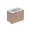 Тумба с раковиной Geberit Selnova Square slim rim 80, тёмный орех (501.242.00.1)
