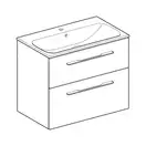Тумба с раковиной Geberit Selnova Square slim rim 80, тёмный орех (501.242.00.1)