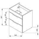 Комплект мебели 55 см (умывальник + шкафчик) Jika Cube (H4536121763001) фото 4 Aquada.com.ua