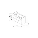 Комплект мебели для ванной 100 см (тумба, 2 выдвижных ящика + раковина) Jika Cube, темный дуб (H4536521763021) фото 3 Aquada.com.ua