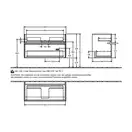 Тумба под умывальник с LED подсветкой 95,4 см Villeroy & Boch Collaro (Truffle Grey) (C011L0VG) фото 2 Aquada.com.ua