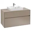 Тумба под умывальник 100 см Villeroy & Boch Collaro (Truffle Grey) умывальник в центре (C01600VG) фото 1 Aquada.com.ua