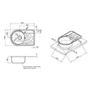 Кухонна мийка Qtap 6744L Micro Decor 0,8 мм (QT6744LMICDEC08) (QT6744LMICDEC08) фото 2 Aquada.com.ua