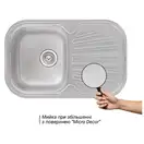 Кухонна мийка Qtap 7448 Micro Decor 0,8 мм (QT7448MICDEC08) (QT7448MICDEC08) фото 3 Aquada.com.ua