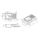 Кухонна мийка Qtap 7843 Micro Decor 0,8 мм (QT7843MICDEC08) (QT7843MICDEC08) фото 2 Aquada.com.ua