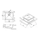 Кухонна мийка Qtap D5050BL Black 2.7/1.0 мм (QTD5050BLPVD10) (QTD5050BLPVD10) фото 2 Aquada.com.ua