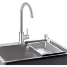 Набір 4 в 1 Qtap кухонна мийка D6045 Satin + змішувач + сушарка + дозатор для миючого засобу (QTD6045SET) фото 11 Aquada.com.ua
