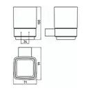Набор аксессуаров 4-в-1 Emco Loft Black (цвет - чёрный матовый/стекло белое, матовое) (Loft Black 2) фото 5 Aquada.com.ua