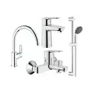 GROHE Набiр змiшувачiв BauEdge 4 в 1 для ванни та кухні (123218K) (123218K) фото 1 Aquada.com.ua
