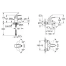 Комплект змішувачів для ванної кімнати Grohe Euroeco N (124428)