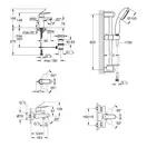 GROHE Набiр змiшувачiв Eurosmart Cosmopolitan 3 в 1, для ванни та душу (126111S)
