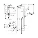 Набор смесителей для ванны Hansgrohe Ecos L (27021000) фото 2 Aquada.com.ua