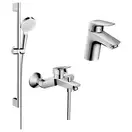 Набор смесителей для ванны 3-в-1 Hansgrohe Logis 70/ Crometta (цвет - хром/белый) (70002019) фото 1 Aquada.com.ua
