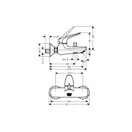 Набор смесителей для ванны 3-в-1 Hansgrohe Novus 100 (цвет - хром) (710342663) фото 3 Aquada.com.ua