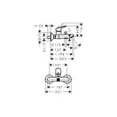 Набор смесителей для ванны 3-в-1 Hansgrohe Logis 100/Croma-100 Vario (цвет - хром) (711714310) фото 3 Aquada.com.ua