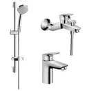 Набор смесителей для ванны 3-в1 Hansgrohe Logis (цвет хром) (71400111) фото 1 Aquada.com.ua