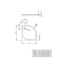 Душевой поддон Radaway Delos 1/4 круга 900х900 мм (SDA0909-01) фото 2 Aquada.com.ua