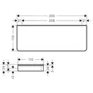 Полочка 300 мм Axor Universal Accessories, матовый чёрный хром/стекло матовое (42838340) фото 2 Aquada.com.ua