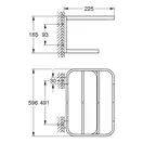 Полочка для полотенец 596 мм Grohe Selection, тёмный графит, матовый (41066AL0) фото 2 Aquada.com.ua