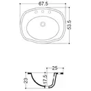 Раковины встраиваемая на столешницу сверху 67,5 x 52,5 см AXA Contea (0603901) фото 3 Aquada.com.ua