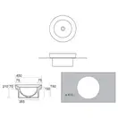 Раковины полувстриаваемая на столешницу сверху Ø 45 х 21 см AXA DP (831001) фото 3 Aquada.com.ua