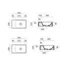 Маленькая (мини) раковина Catalano New Zero 40 х 23 см, чёрный матовый (14023VENS) фото 3 Aquada.com.ua