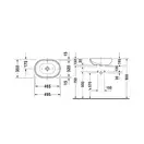 Раковина накладная на столешницу Duravit Foster 495 х 350 мм (0335500000) фото 4 Aquada.com.ua