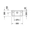 Раковина Duravit Starck 3 50х26 см (отв. для смесителя слева) (0751500009) фото 3 Aquada.com.ua