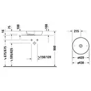 Раковина накладная на столешницу Duravit Cape Cod Ø 43 см (2328430000) фото 2 Aquada.com.ua
