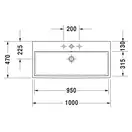 Раковина для мебели Duravit Vero Air 100 х 47 см (235010000) фото 2 Aquada.com.ua