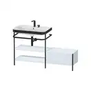 Раковина c-bonded с напольной металлической консолью Duravit Happy D.2 Plus 140 х 49 см (HP4752E9797) фото 1 Aquada.com.ua